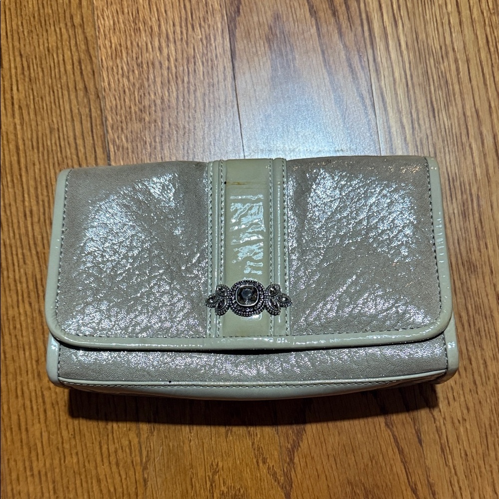 Brighton Metallic Silver Clutch